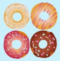 Vector drawing of tasty donuts Royalty Free Stock Photo